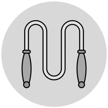 İp atlama, web simgesi basit illüstrasyon