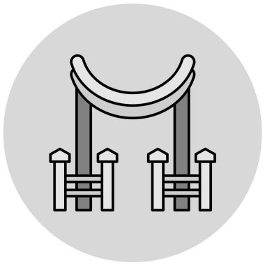 Kutsal kapı, web simgesi basit illüstrasyon