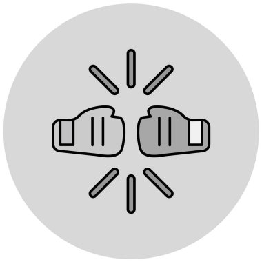 Boks eldivenleri basit simge, vektör illüstrasyonu