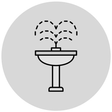 Çeşme simgesinin vektör illüstrasyonu