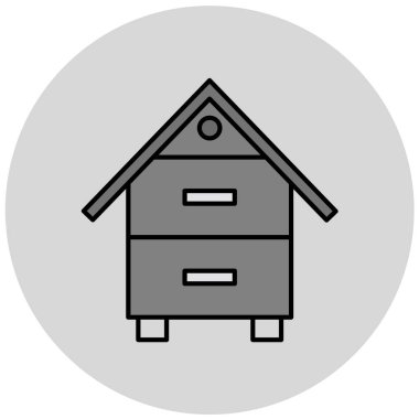 Ahır. Web simgesi basit illüstrasyon