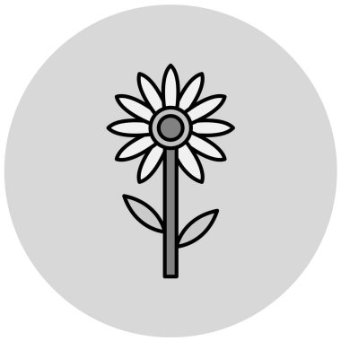 çiçek simgesi vektör illüstrasyonu