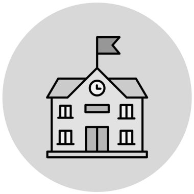 Modern yapı simgesinin vektör illüstrasyonu