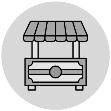 Dükkan. Web simgesi basit illüstrasyon