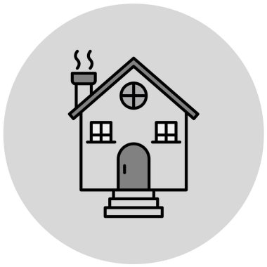 Evin basit vektör illüstrasyonu