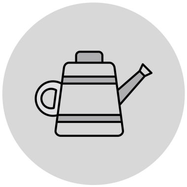 Web ve mobil uygulama tasarımınız için beyaz arkaplanda izole edilmiş kettle simgesi vektörü, kahve logosu konsepti