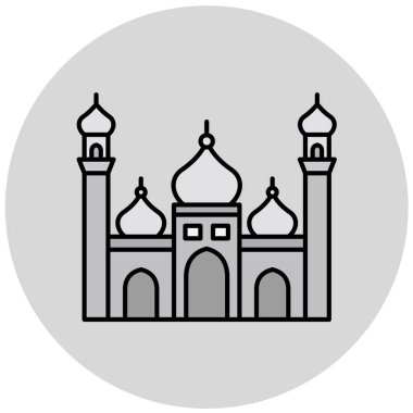 Moda tarzında izole edilmiş cami simgesi