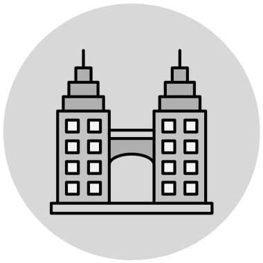 Bina. Web simgesi basit tasarım