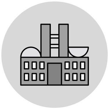 Fabrika simgesi, vektör illüstrasyonu