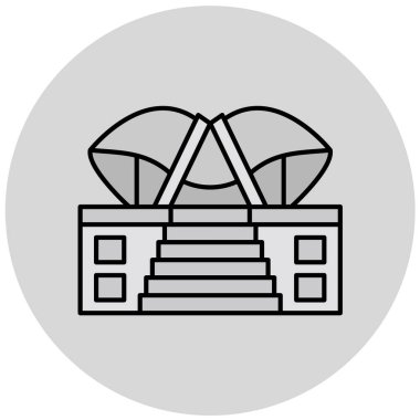 Modern heykel simgesinin vektör illüstrasyonu