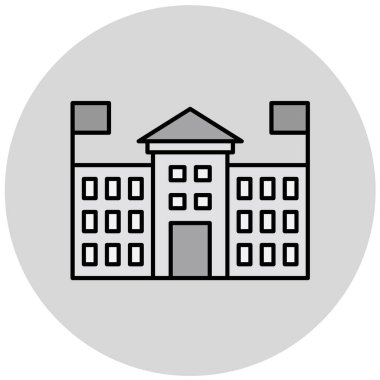 bina simgesi, vektör illüstrasyonu