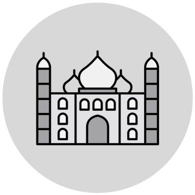 Moda tarzında izole edilmiş cami simgesi