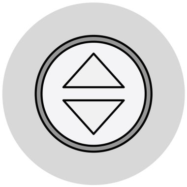 Düğme simgesinin vektör illüstrasyonu