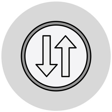 Yol işaretinin vektör illüstrasyonu