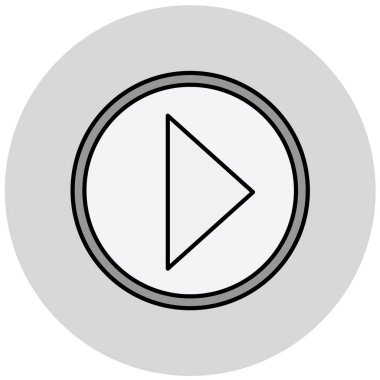 çalma düğmesi simgesi, vektör illüstrasyonu