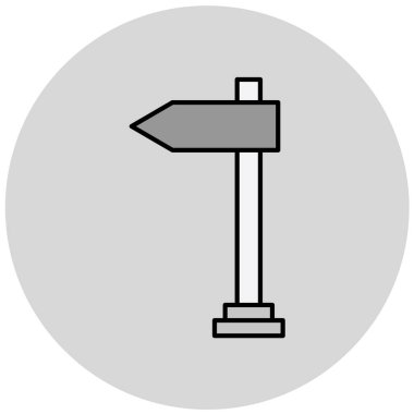 Yol simgesi, vektör illüstrasyonu