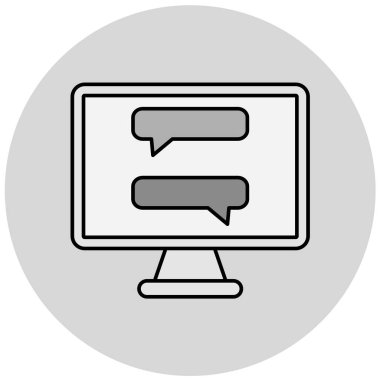 Bilgisayar modern simgesinin vektör illüstrasyonu