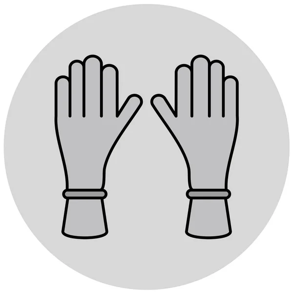 Gloves Simple Icon Vector Illustration — Stock Vector
