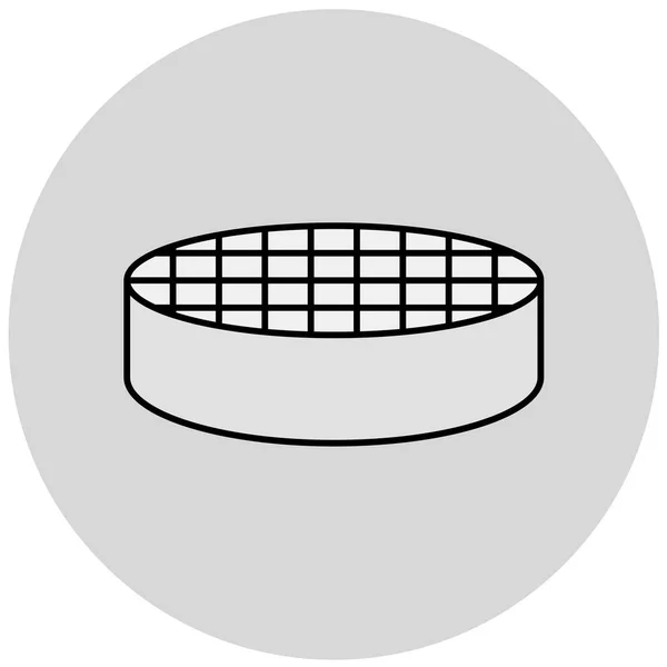 Waffle Ícone Simples Ilustração Vetorial — Vetor de Stock