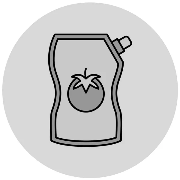 Ketchup Icono Simple Ilustración Vectorial — Vector de stock