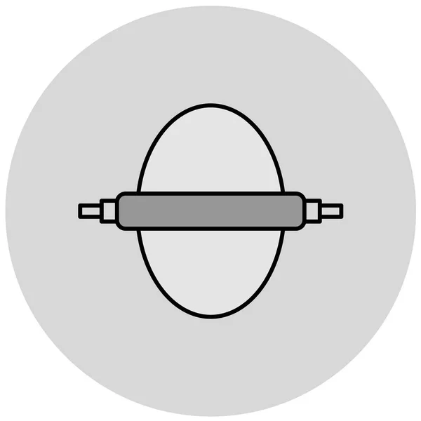 Rullo Pin Icona Semplice Illustrazione Vettoriale — Vettoriale Stock