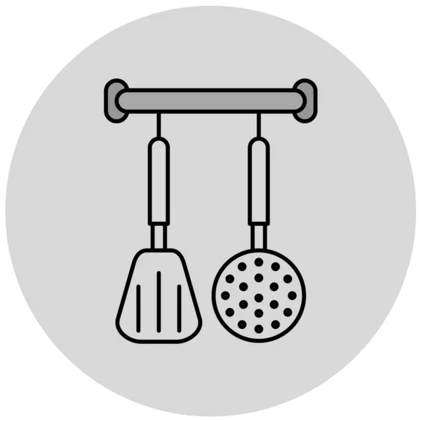 Kitchen Utensils Icon Vector Illustration — Stock Vector
