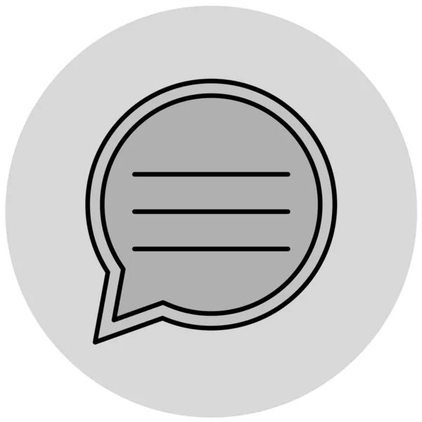 Speech Bubble Icon Vector Illustration Grey Background — Stock Vector