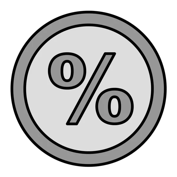 Ilustração Vetor Ícone Percentual — Vetor de Stock