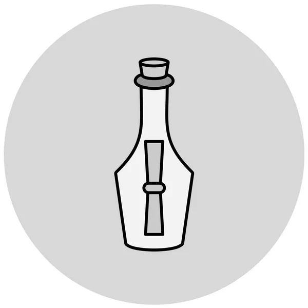 Illustration Vectorielle Icône Bouteille Bière — Image vectorielle