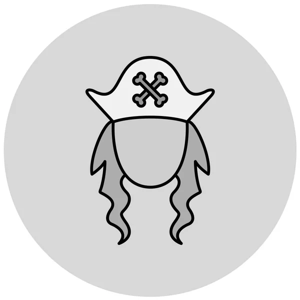 Ilustracja Wektorowa Ikony Pirata — Wektor stockowy