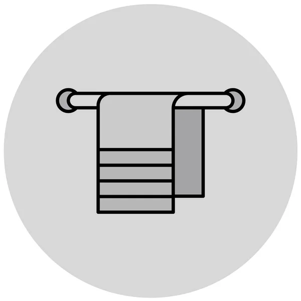 Значок Рушника Проста Ілюстрація Туалетного Килимка Векторні Піктограми Інтернету — стоковий вектор