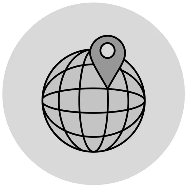 Carte Monde Conception Simple — Image vectorielle