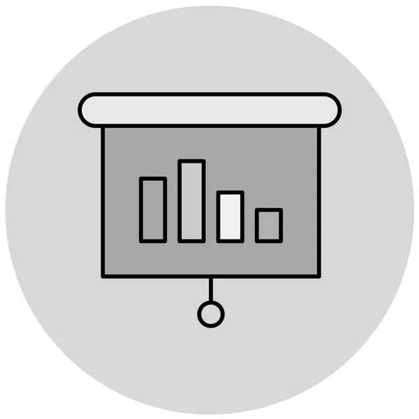Presentazione Web Icon Design Semplice — Vettoriale Stock