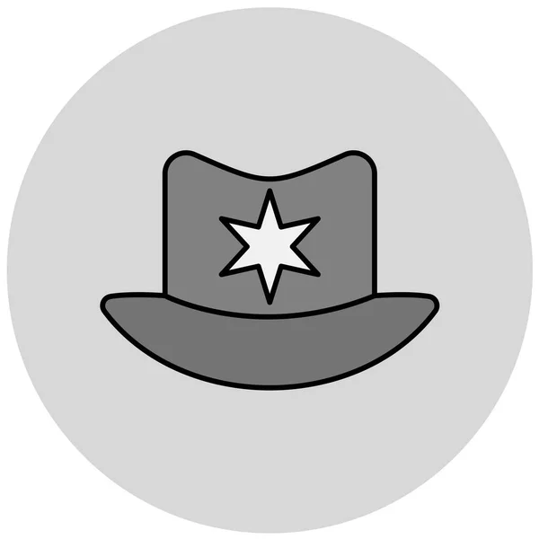 Hat Vector Icon Editable — Stock Vector