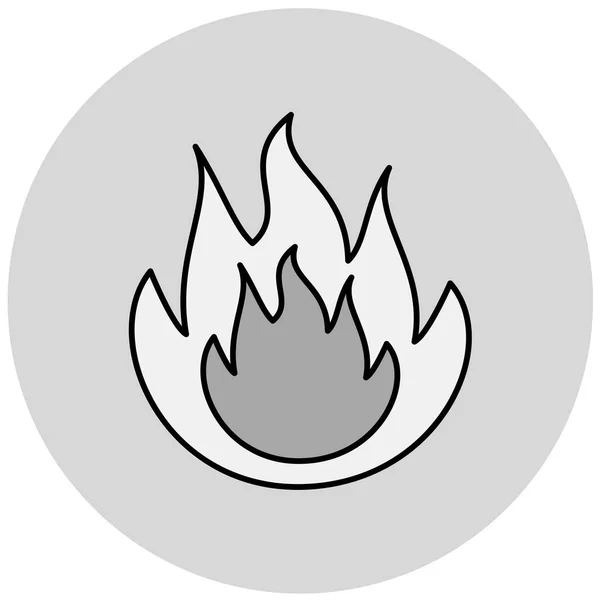 Brandflamma Vektor Ikon — Stock vektor