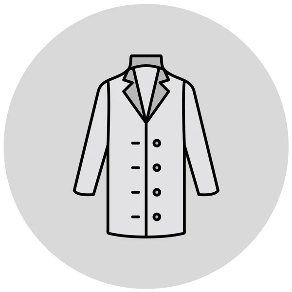 Icono Chaqueta Estilo Moda Fondo Aislado — Vector de stock