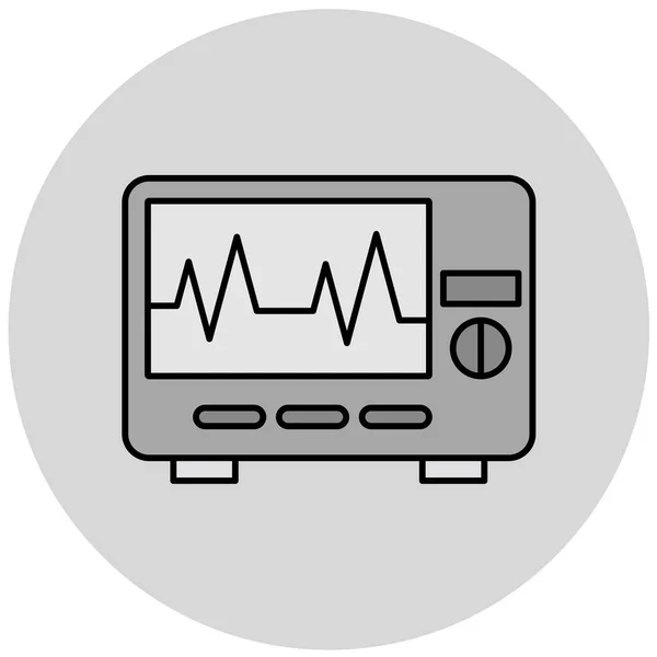 Ecg Web应用程序和移动应用程序的矢量线图标 — 图库矢量图片