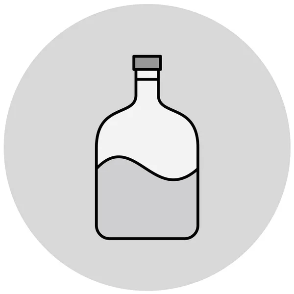 Icono Botella Ilustración Vectorial — Vector de stock