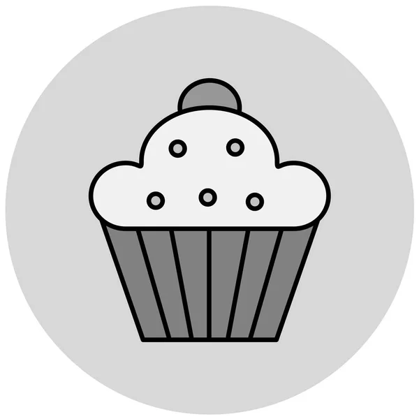 Pastelito Icono Web Diseño Simple — Archivo Imágenes Vectoriales