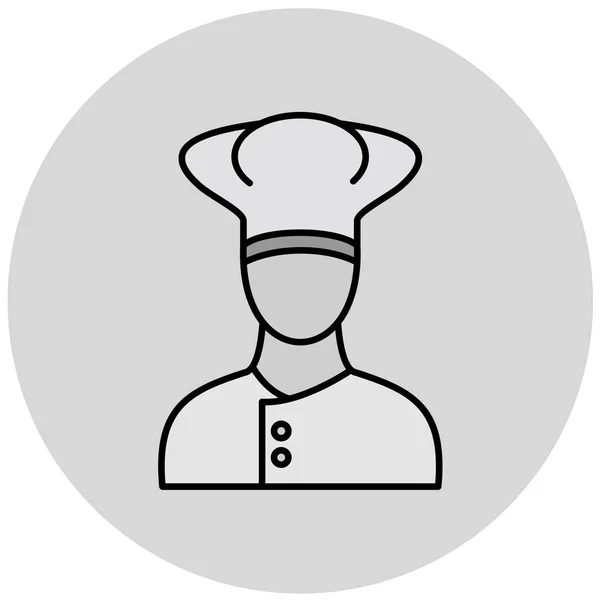 Icono Del Chef Ilustración Vectorial — Archivo Imágenes Vectoriales