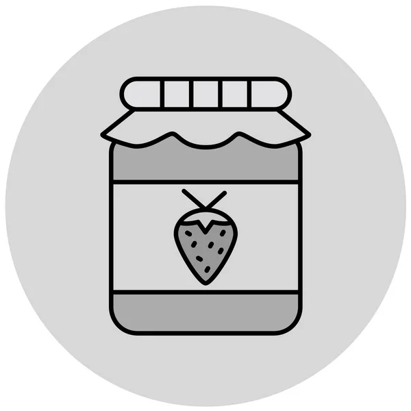 Jam Jar Ilustración Simple — Vector de stock