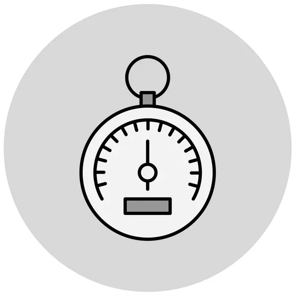Chronomètre Vectoriel Glyphe Icône — Image vectorielle