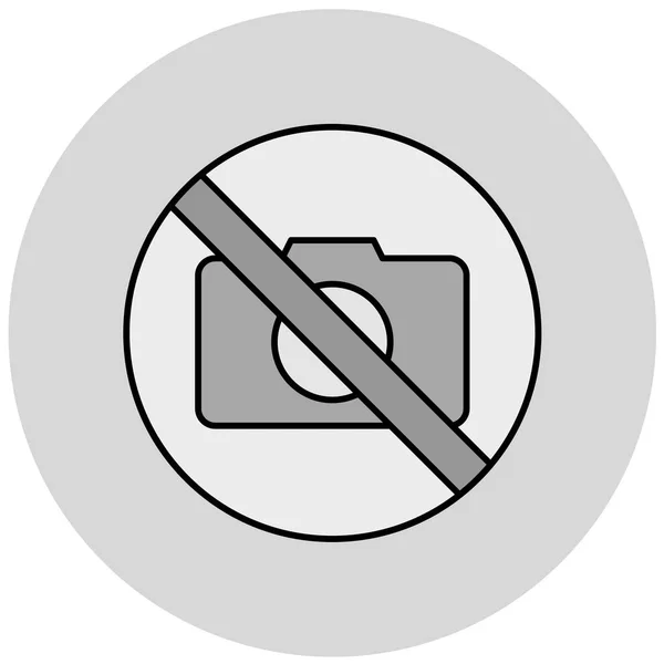 Illustration Vectorielle Aucune Icône Caméra — Image vectorielle