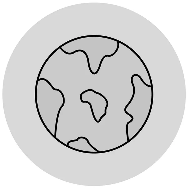 Икона Земного Шара Набросок Иконок Вектора Планеты Веб Дизайна — стоковый вектор
