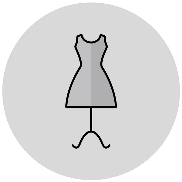 Vestido Ícone Web Ilustração Simples —  Vetores de Stock