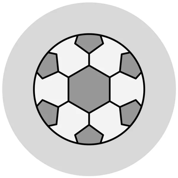 Voetbalbal Icoon Overzicht Voetbal Ballen Vector Illustratie — Stockvector