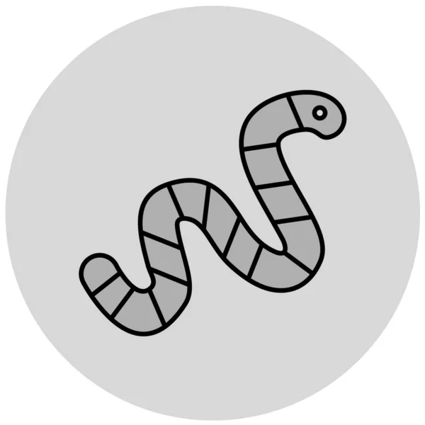 Serpente Ícone Web Ilustração Simples —  Vetores de Stock