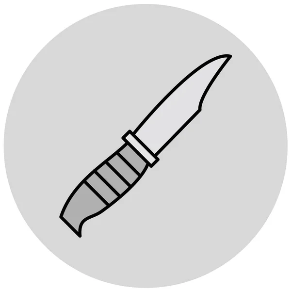 Icono Del Cuchillo Estilo Moda Aislado Fondo — Vector de stock