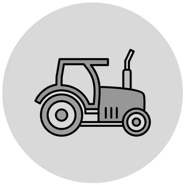 Traktor Ikon Trendig Stil Isolerad Bakgrund — Stock vektor