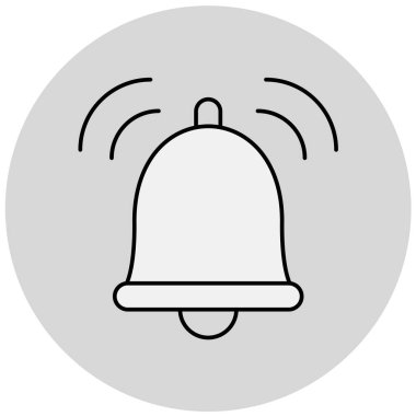 Çan simgesinin vektör illüstrasyonu